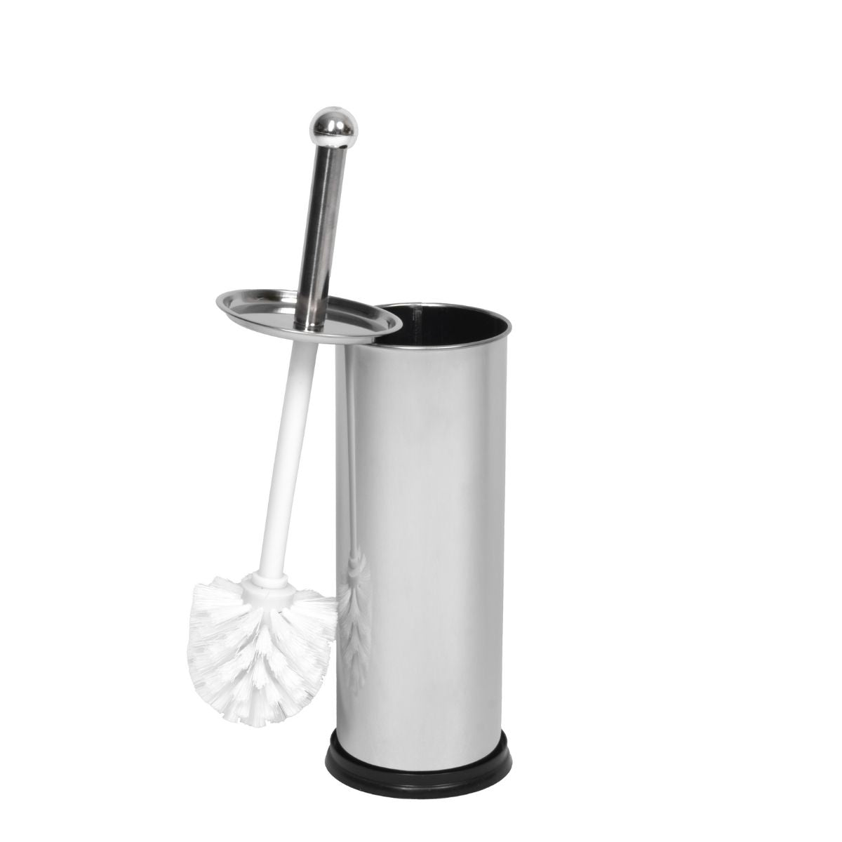 KIT BANHEIRO - ESCOVA SANITÁRIA E LIXEIRA INOX COM PEDAL 3L