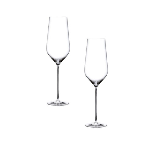 Jogo 2 Taças De Champagne Trio Stem Zero Linha Nude - 285ml