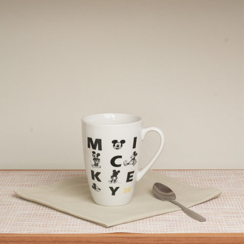 Caneca De Porcelana Mickey Letras 350ml Disney
