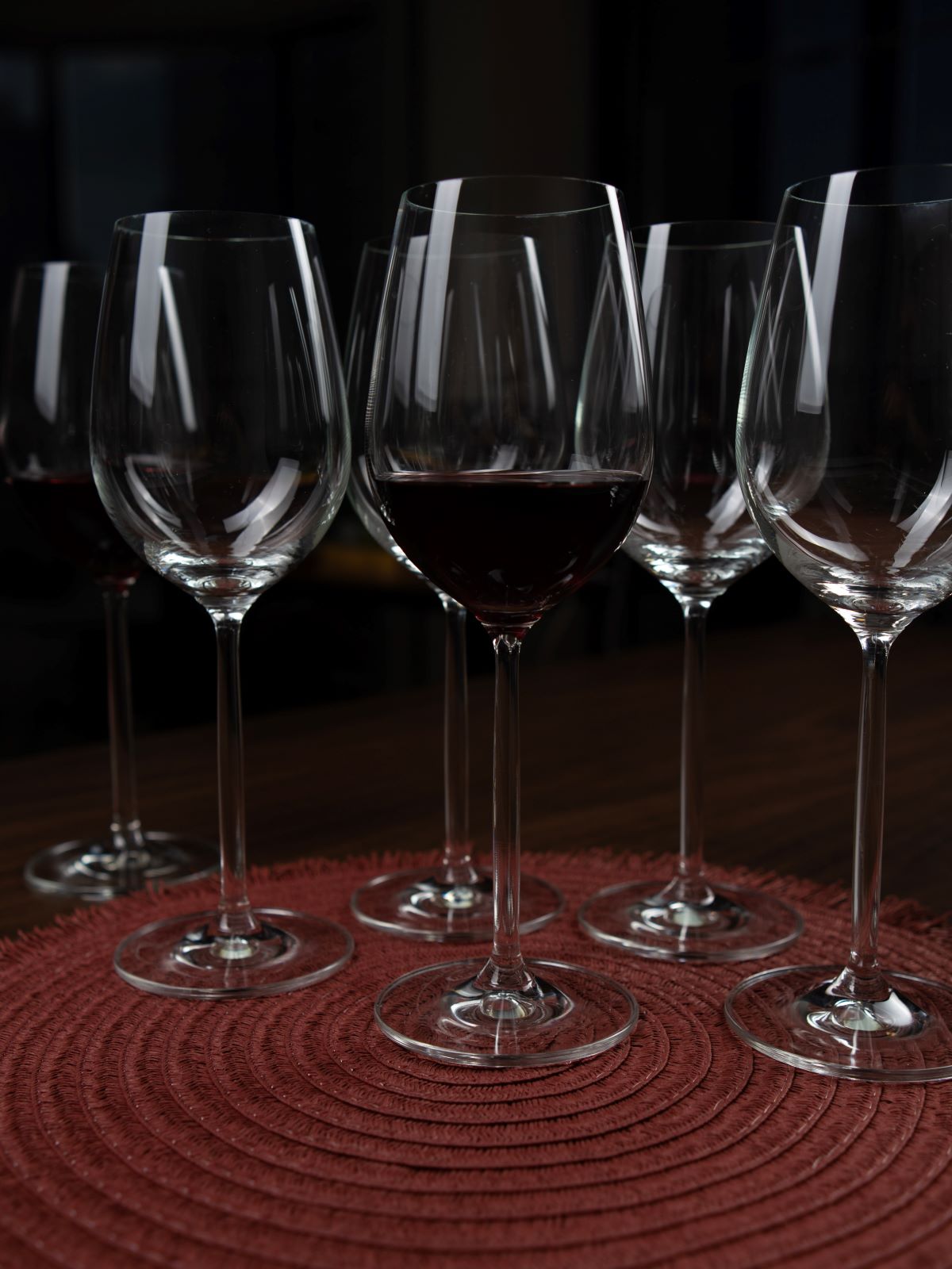 Jogo de 6 Taças de Vinho de Vidro - 510ml