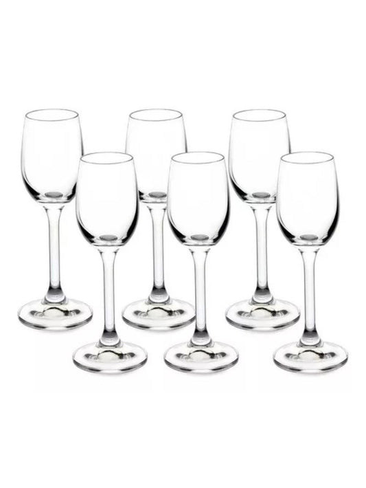 Jogo 6 Taças De Cristal Para Licor - 65ML