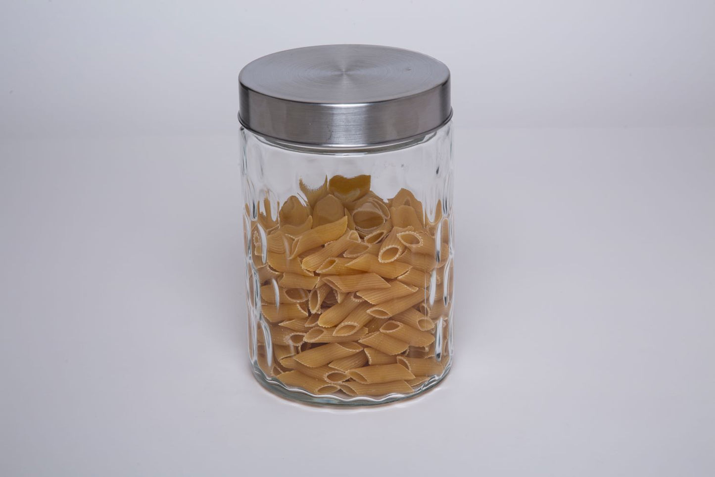 Pote de Vidro com Tampa Inox Linha Colmeia - 1.2L