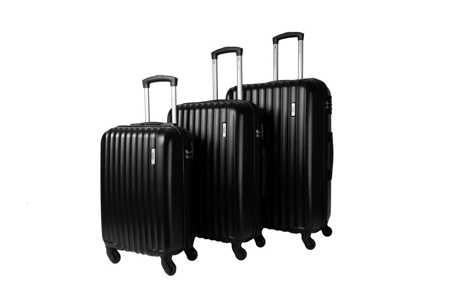 Kit 3 Malas De Viagem Rígida Preta