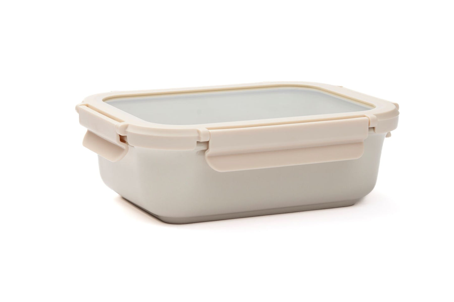Pote Hermético em Cerâmica Resistente a Forno e Freezer Cor Creme - 1L