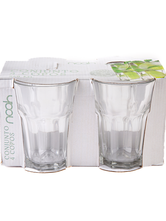 CONJUNTO DE 4 COPOS DE VIDRO EVEREST 360ML NOAH – NDI