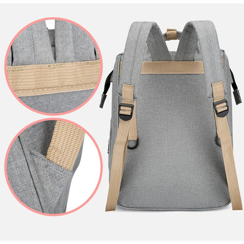 MOCHILA MATERNIDADE - MOCHILA PORTA FRALDAS ESTAÇÃO DE TROCA FRALDAS PARA BEBES TECIDO COM COMPARTIMENTOS UNISSEX