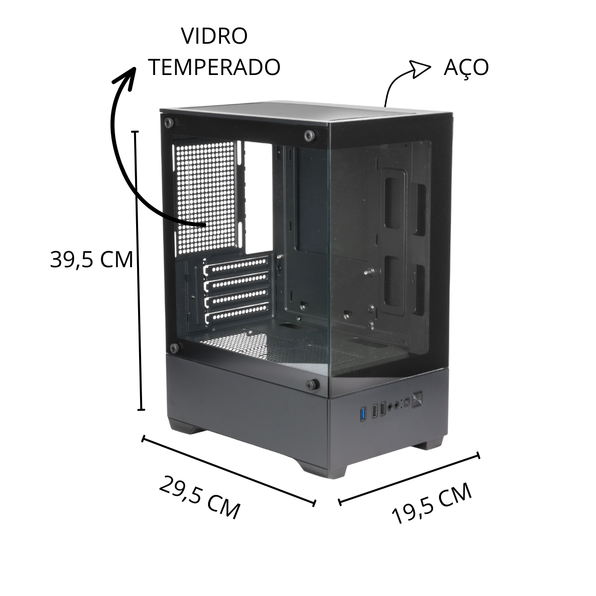 GABINETE COMPUTADOR GAMER MIDTOWER ATX