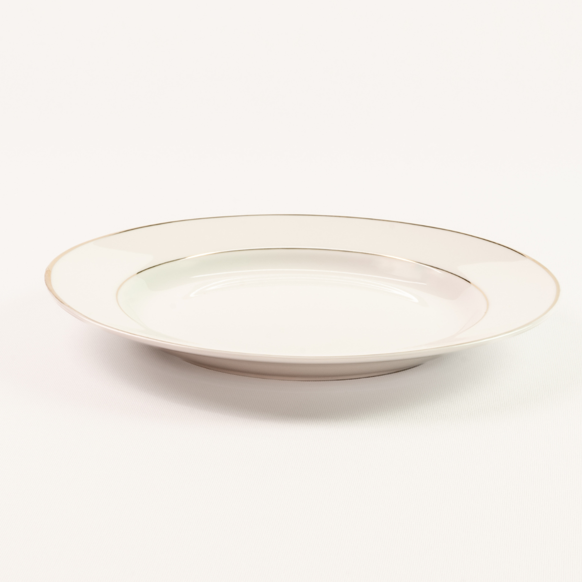 Jogo De Pratos Estaleiro De Porcelanas Borda Dourado 20 Peças