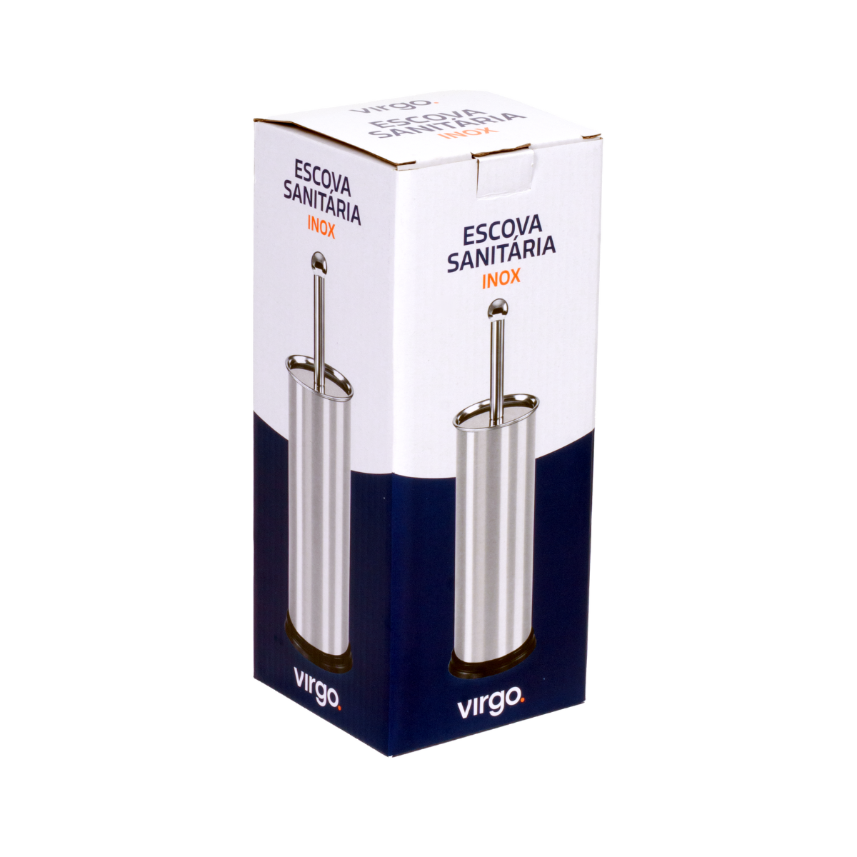 KIT BANHEIRO - ESCOVA SANITÁRIA E LIXEIRA INOX COM PEDAL 3L