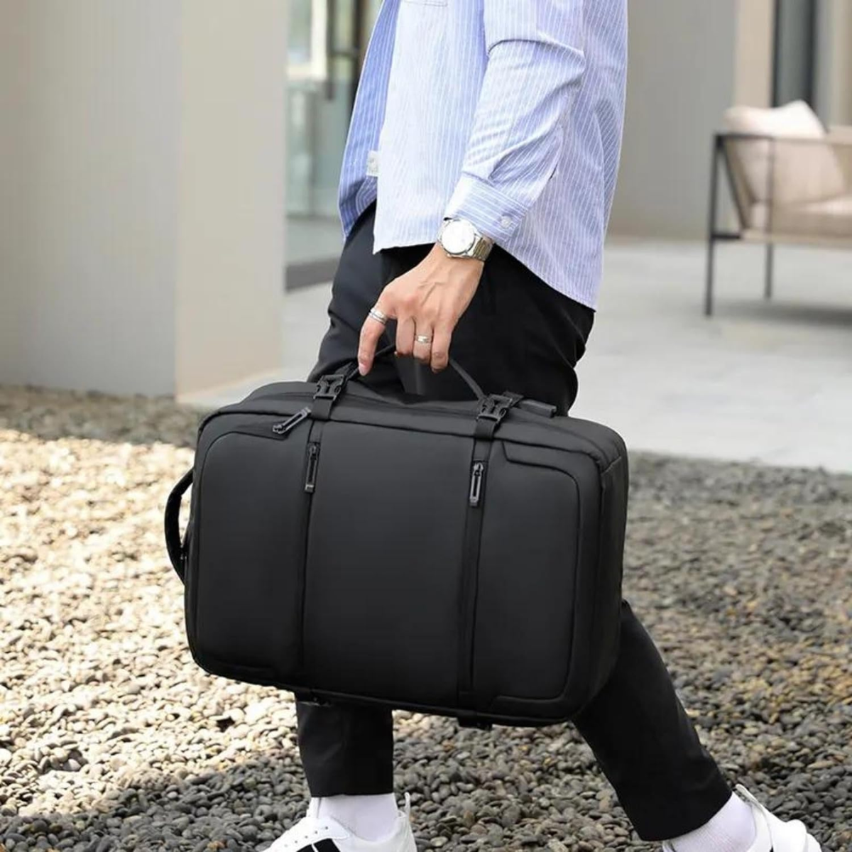 MOCHILA EXECUTIVA DE VIAGEM GRANDE E COMPACTA A PROVA DE ÁGUA COM USB - TKLA