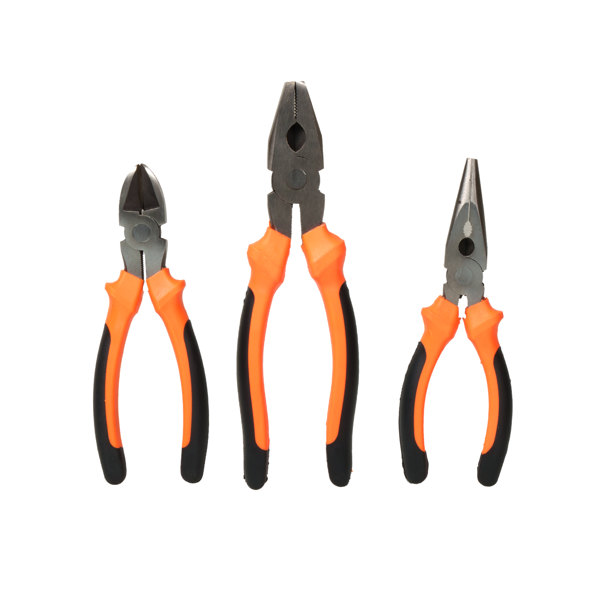 Kit 3 Alicates - Bico Longo, Corte Diagonal e Universal