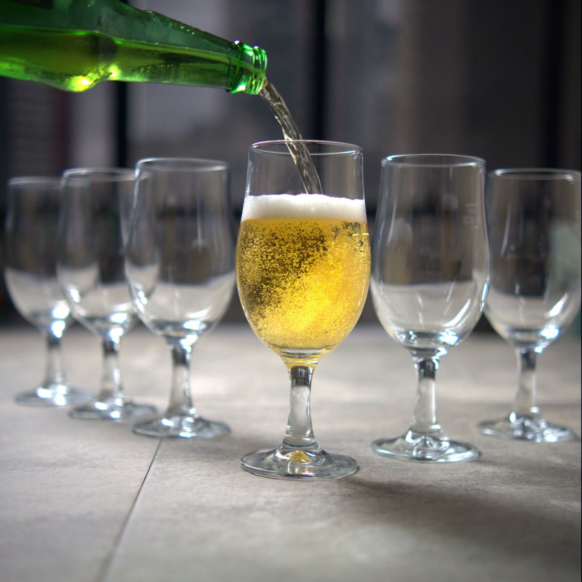 JOGO 6 TAÇAS PARA CERVEJA DRAFT DE VIDRO PASABAHÇE - 380ML