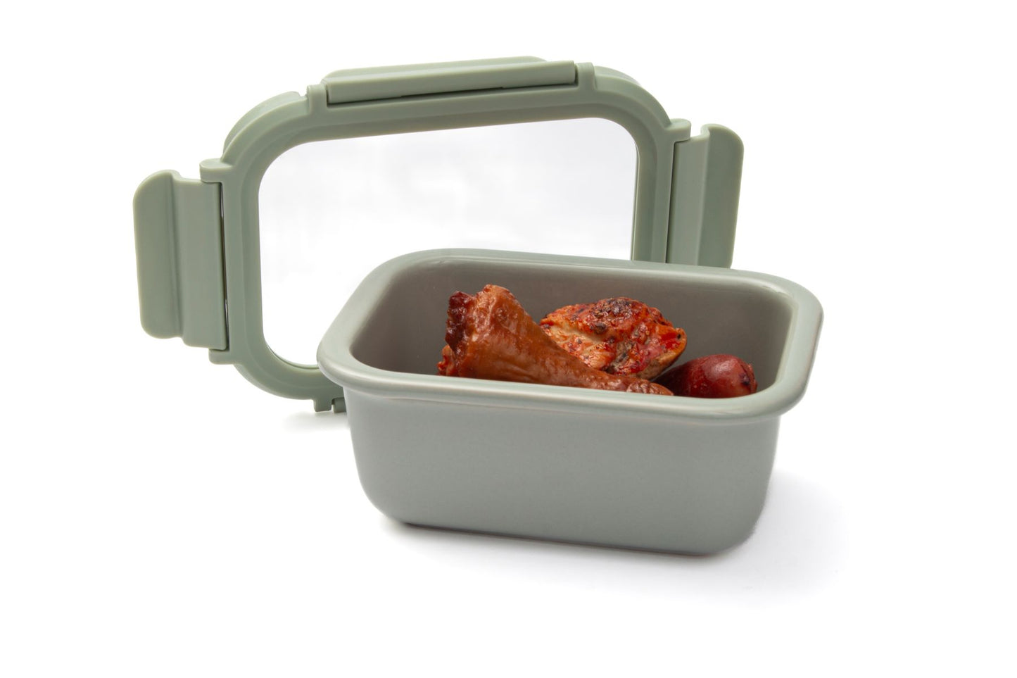 POTE HERMÉTICO DE CERÂMICA RESISTENTE A FORNO E FREEZER COR MENTA - 450ML