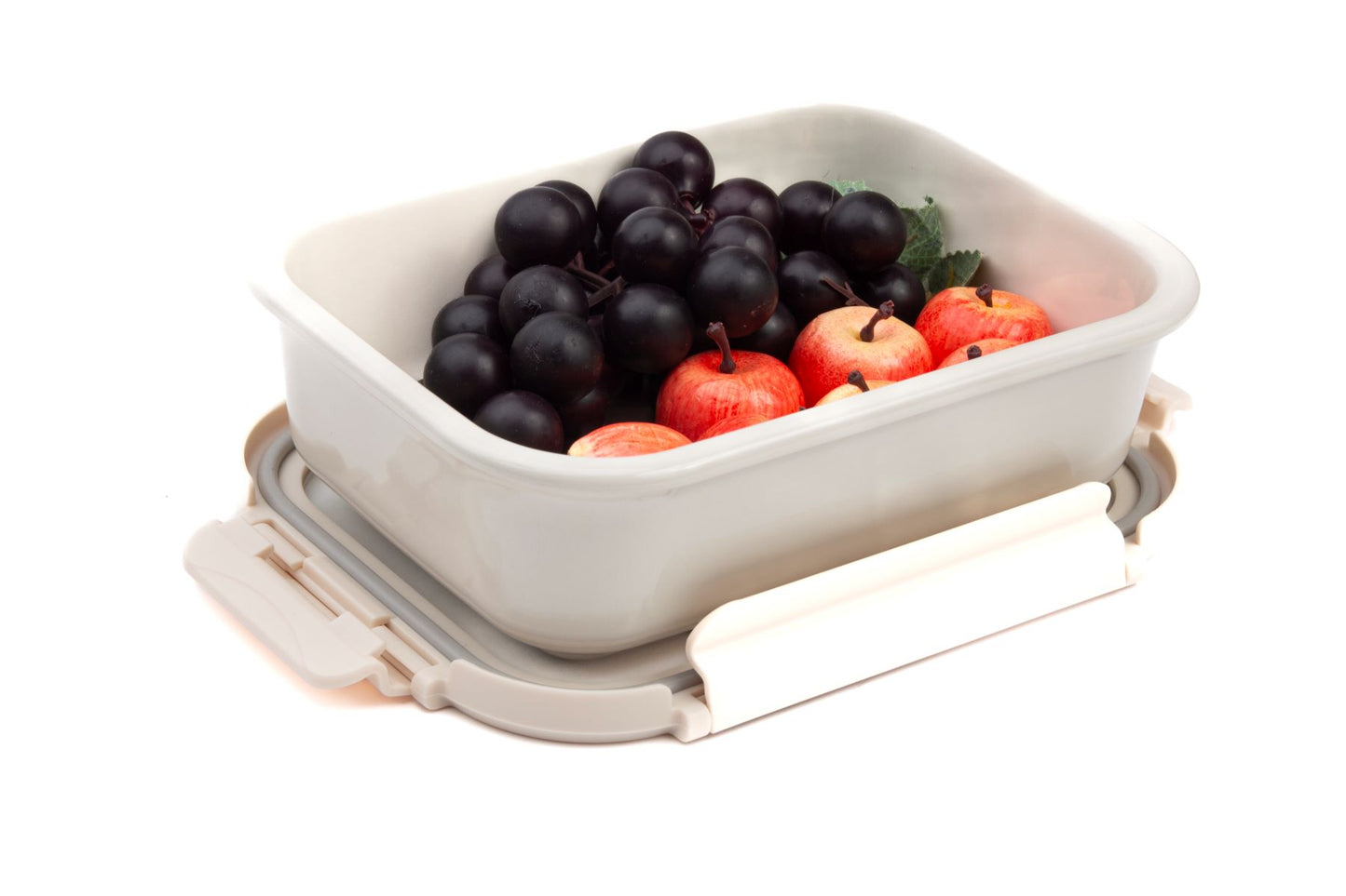 Pote Hermético em Cerâmica Resistente a Forno e Freezer Cor Creme - 1L