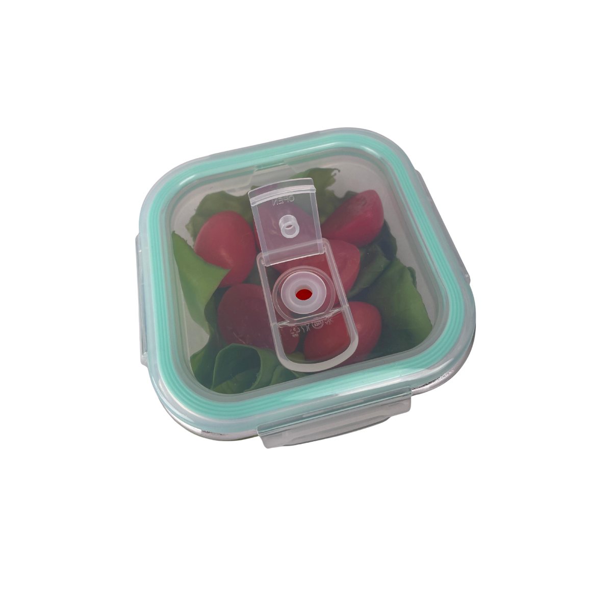 Pote Marmita de Vidro Hermético com Trava Cor Verde - 300ml