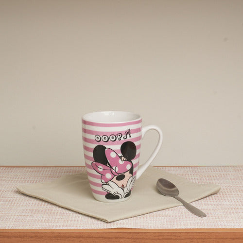 Caneca Porcelana Minnie Oops 350ml Licenciada Disney
