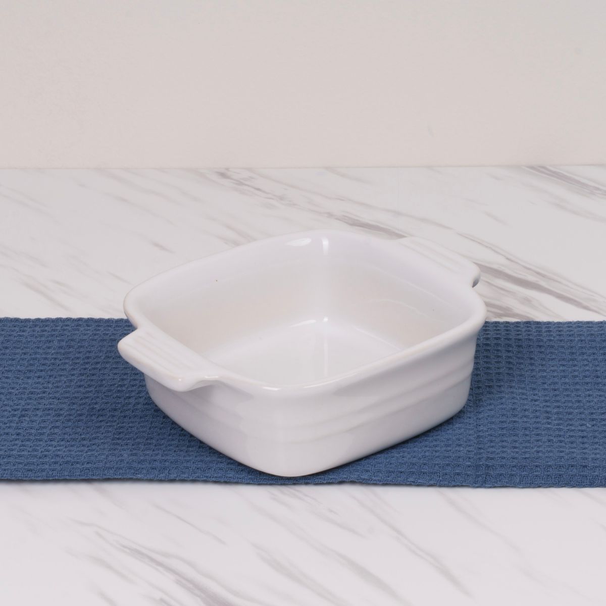 Travessa Quadrada Porcelana Branca Linha Évora - 350ml