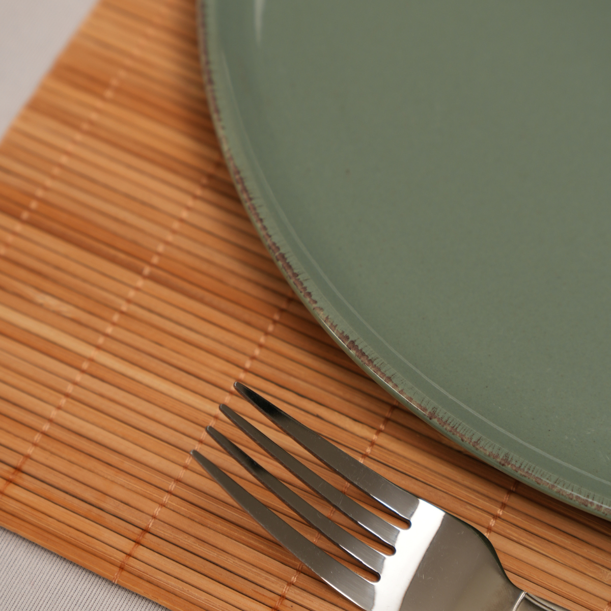 Jogo 6 Pratos Rasos de Cerâmica Laguna Verde 27cm