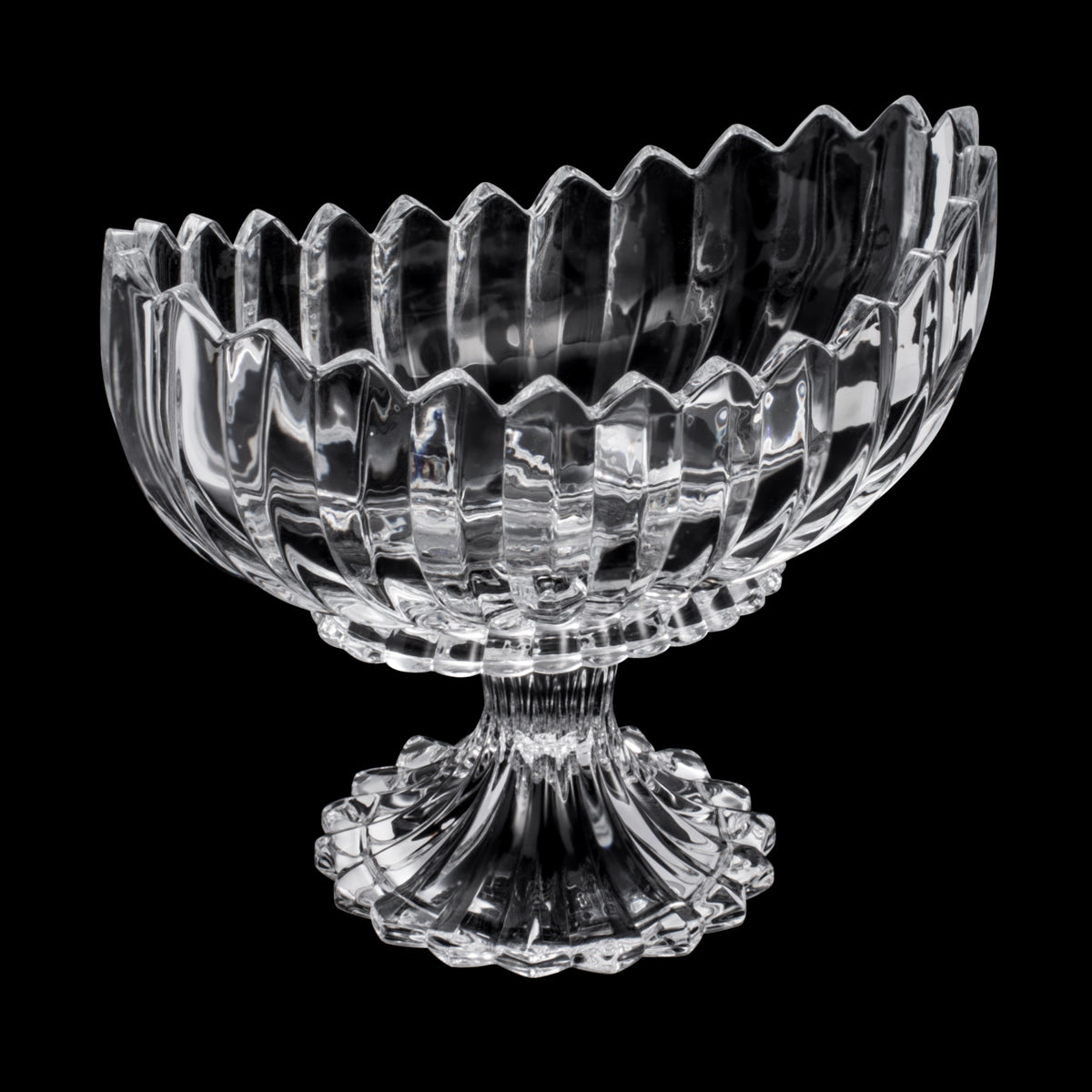 CENTRO DE MESA CRISTAL DE CHUMBO COM PE GENEVA - 28CM
