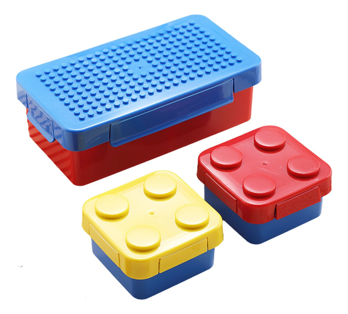LANCHEIRA DIVERTIDA EM FORMATO LEGO