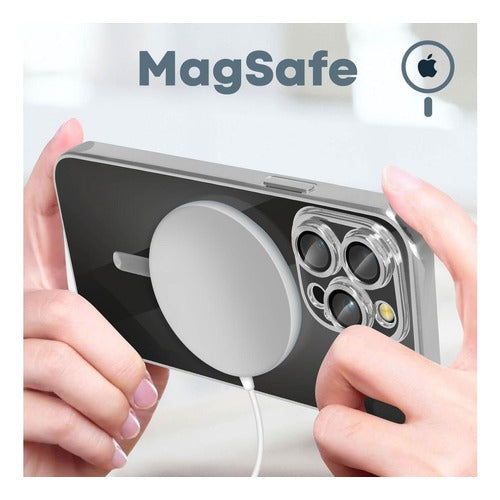 Capa Case Capinha Anti Impacto Magsafe P/ iPhone 14 Pro Max Cinza