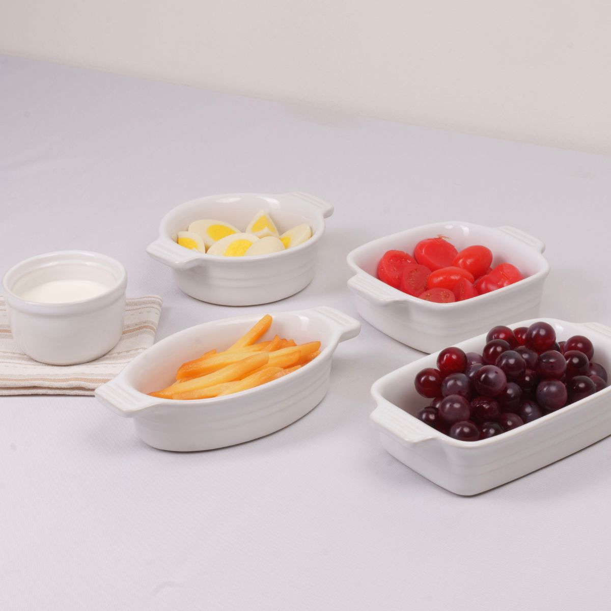 Travessa Quadrada Porcelana Branca Linha Évora - 350ml