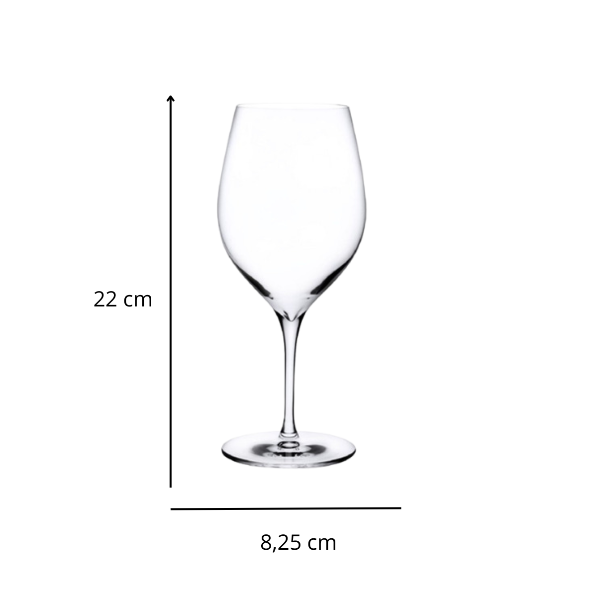 Jogo 6 Taças Para Vinho Terroir de Cristal Nude Glass - 430ml