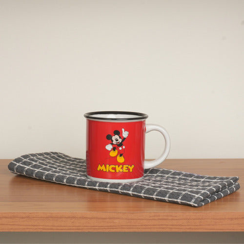Caneca Porcelana Retrô Mickey Ver 300ml Licenciada Disney