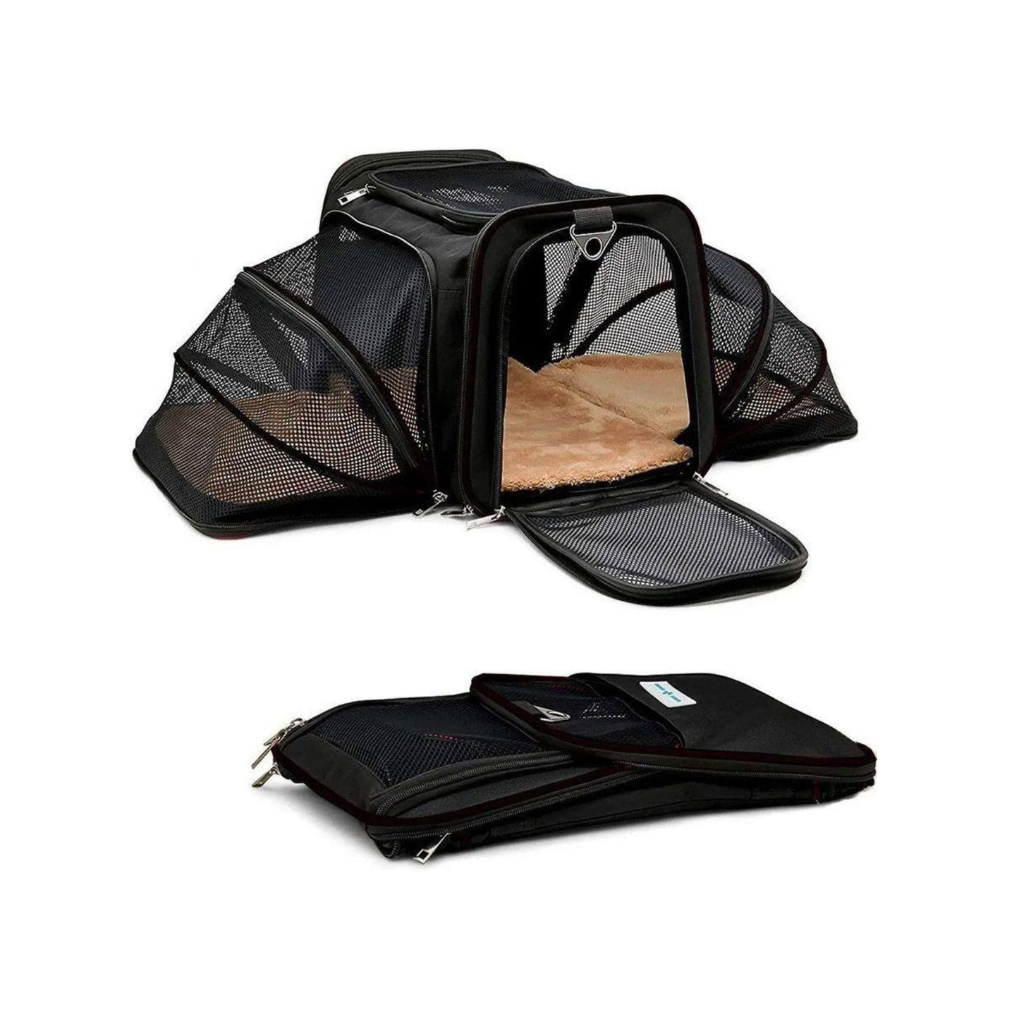 BOLSA PET EXPANSÍVEL PARA TRANSPORTE VIAGEM DE AVIÃO