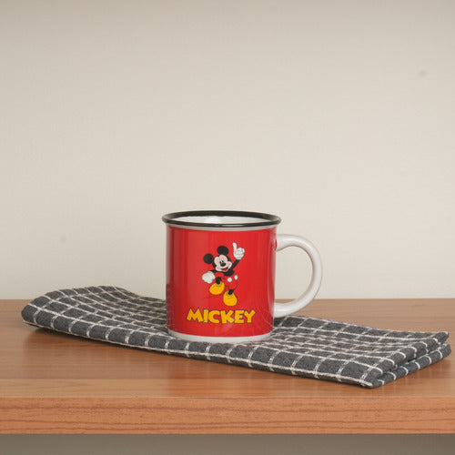 Caneca Porcelana Retrô Mickey Ver 300ml Licenciada Disney