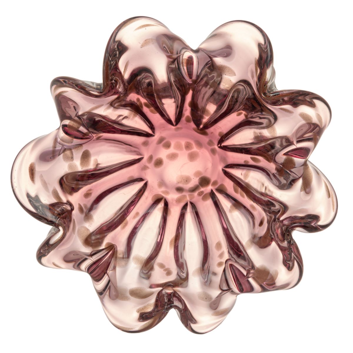 Centro de Mesa Estilo Murano Italy Púrpura e Rosé - Wolff