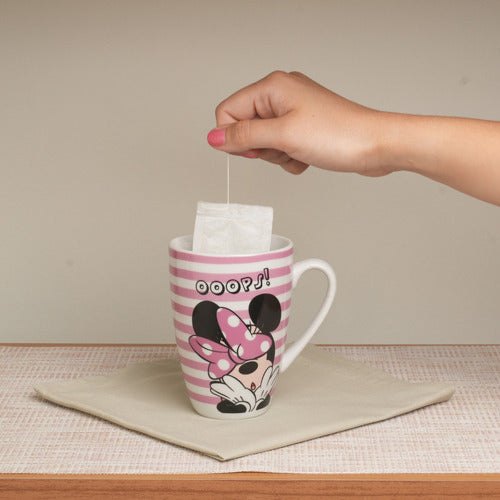 Caneca Porcelana Minnie Oops 350ml Licenciada Disney