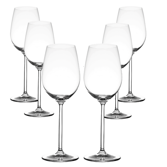 Jogo de 6 Taças de Vinho de Vidro - 510ml