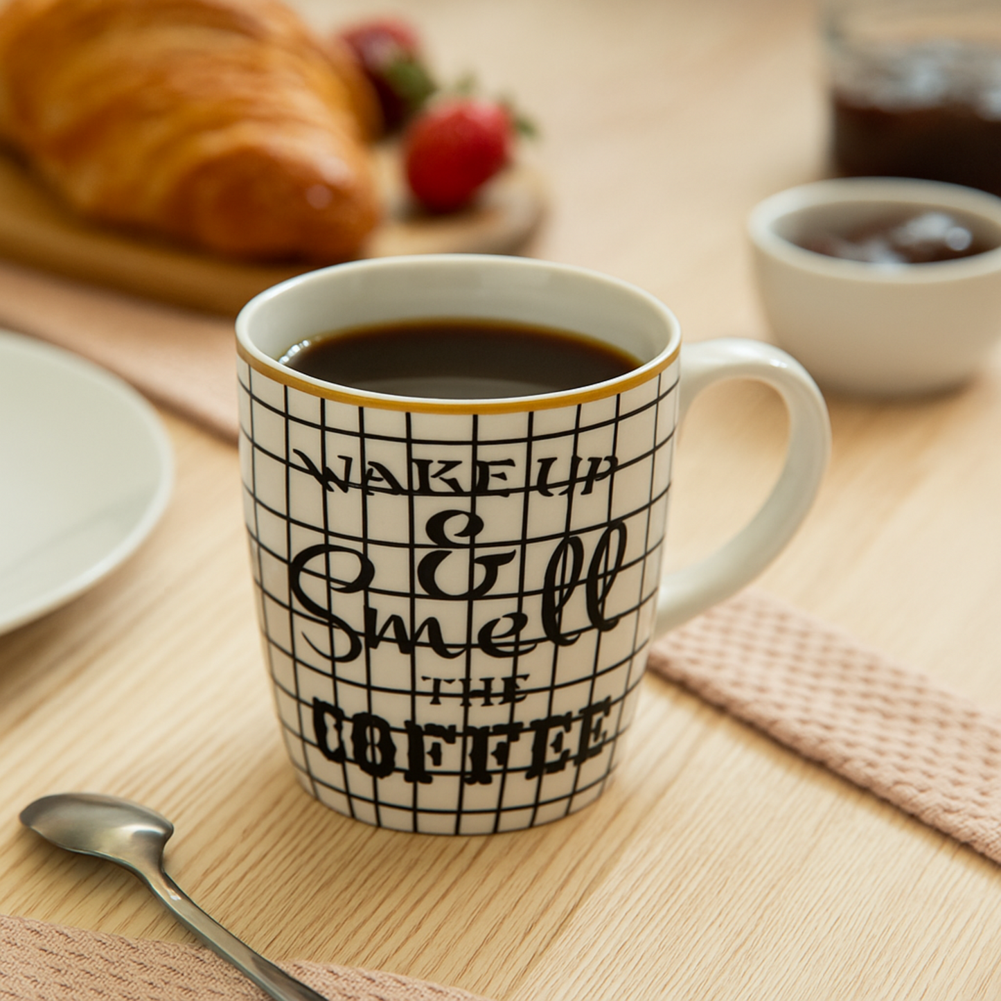 CANECA PARA CAFÉ WAKE UP DE PORCELANA - 230ML