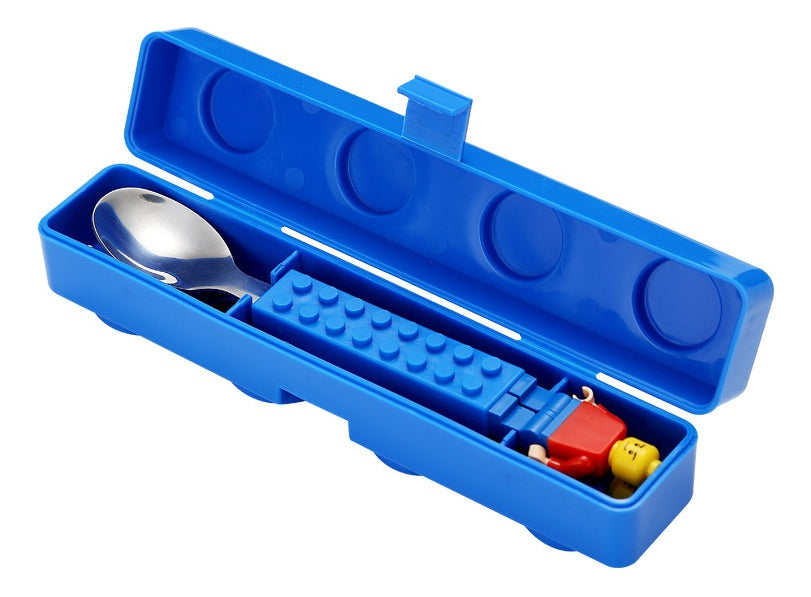 CONJUNTO DE TALHER DIVERTIDO EM FORMATO LEGO