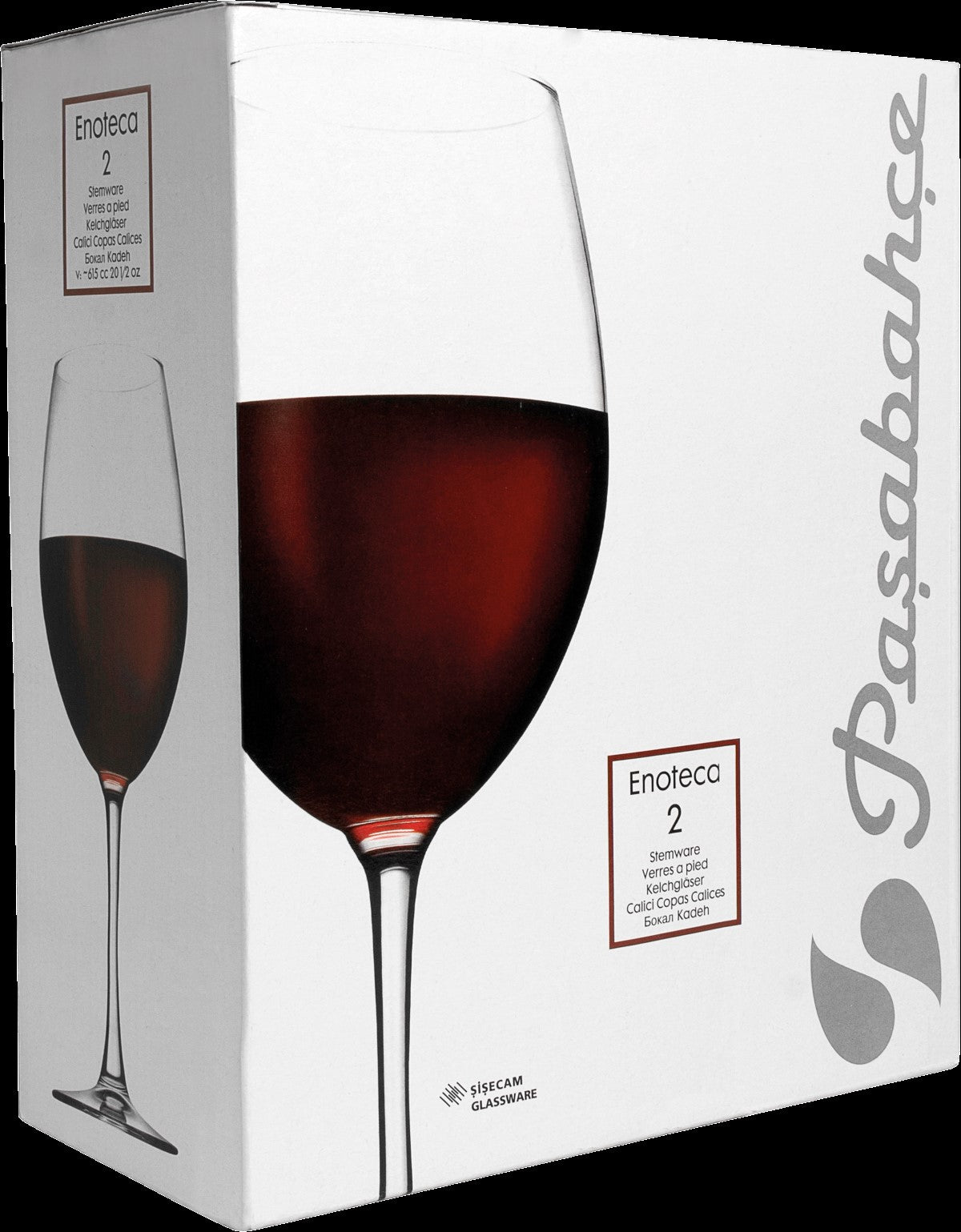 Jogo de 2 Taças para Vinho Enoteca de Vidro Pasabahçe - 615ml