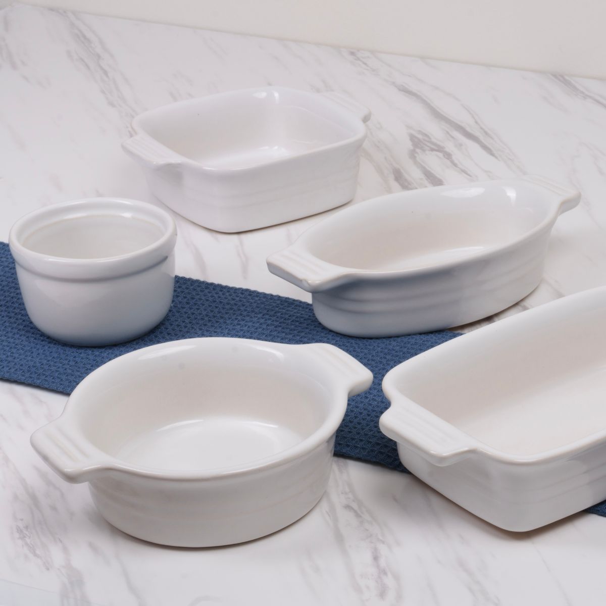Travessa Quadrada Porcelana Branca Linha Évora - 350ml