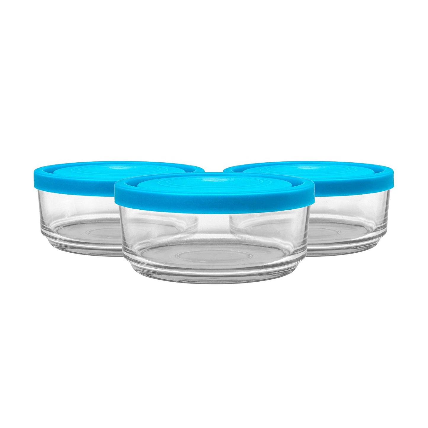 Kit 3 Potes de vidro com Tampa - 440ml