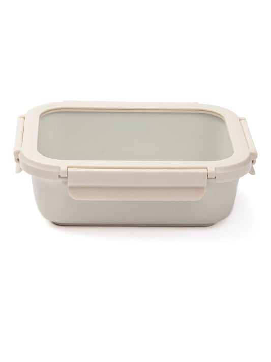 Pote Hermético em Cerâmica Resistente a Forno e Freezer Cor Creme - 1L