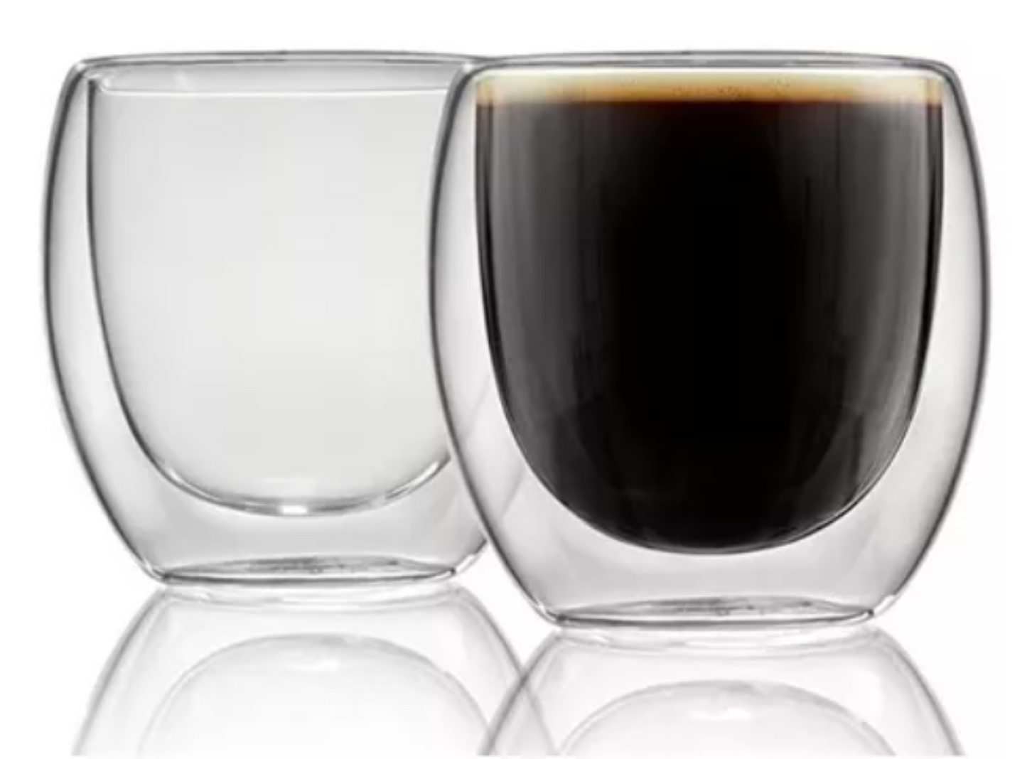 JOGO 6 COPOS PARA CAFÉ PAREDE DUPLA DE VIDRO - 80ML