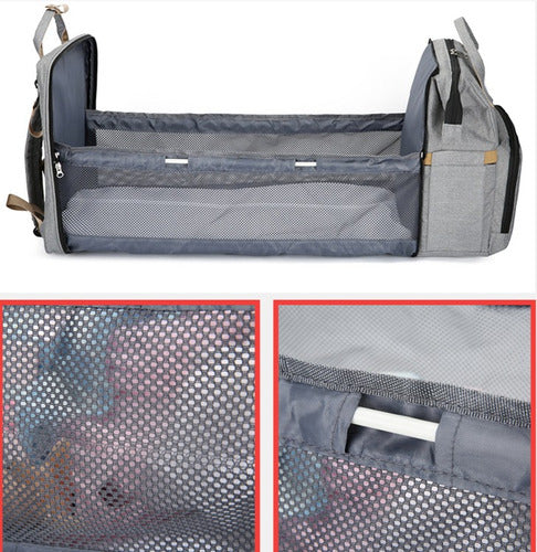 MOCHILA MATERNIDADE - MOCHILA PORTA FRALDAS ESTAÇÃO DE TROCA FRALDAS PARA BEBES TECIDO COM COMPARTIMENTOS UNISSEX