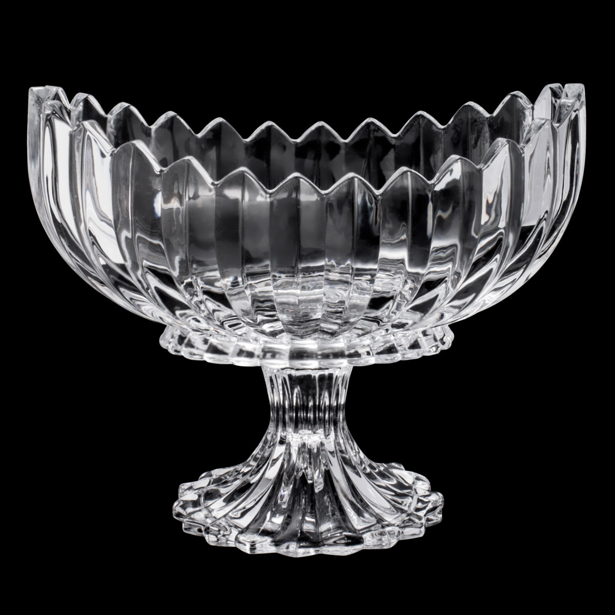CENTRO DE MESA CRISTAL DE CHUMBO COM PE GENEVA - 28CM