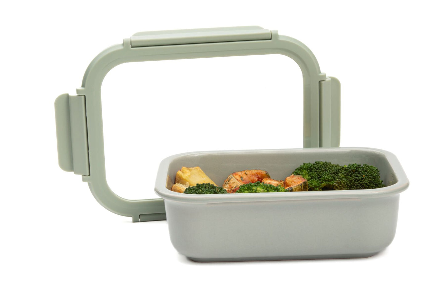 POTE HERMÉTICO DE CERÂMICA RESISTENTE A FORNO E FREEZER COR MENTA - 1L