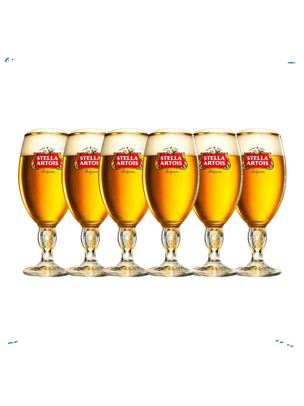 Jogo de 6 Taças De Cerveja Stella Artois Taça Chopp 330ml Cálice Original