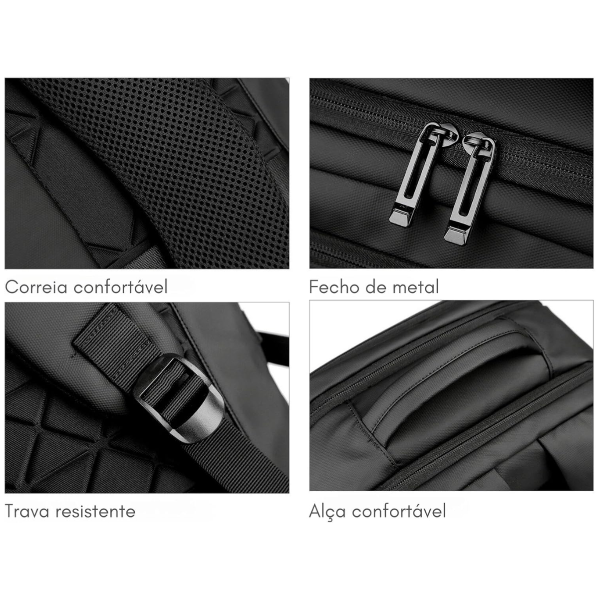 MOCHILA EXECUTIVA DE VIAGEM GRANDE E COMPACTA A PROVA DE ÁGUA COM USB - TKLA