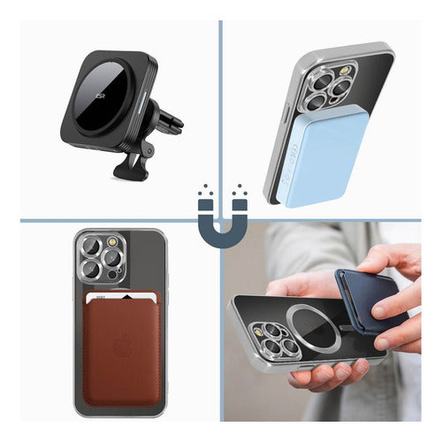 Capa Case Capinha Anti Impacto Magsafe P/ iPhone 14 Pro Max Cinza