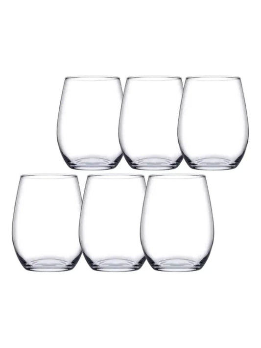 Jogo 6 copos para Água Amber Vidro - 440ml