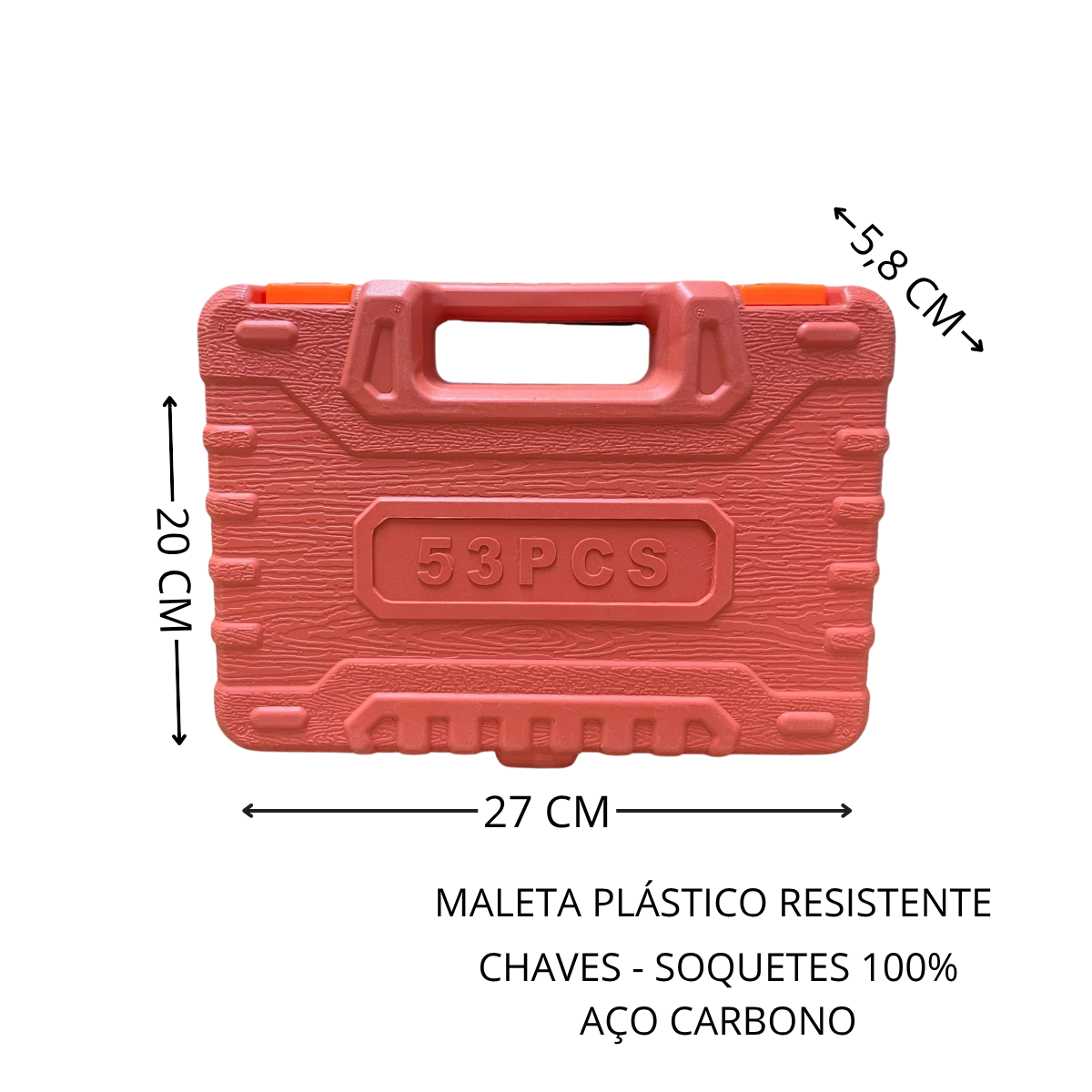Jogo de Soquetes e Bits 53 Peças–Kit Ferramentas com Maleta