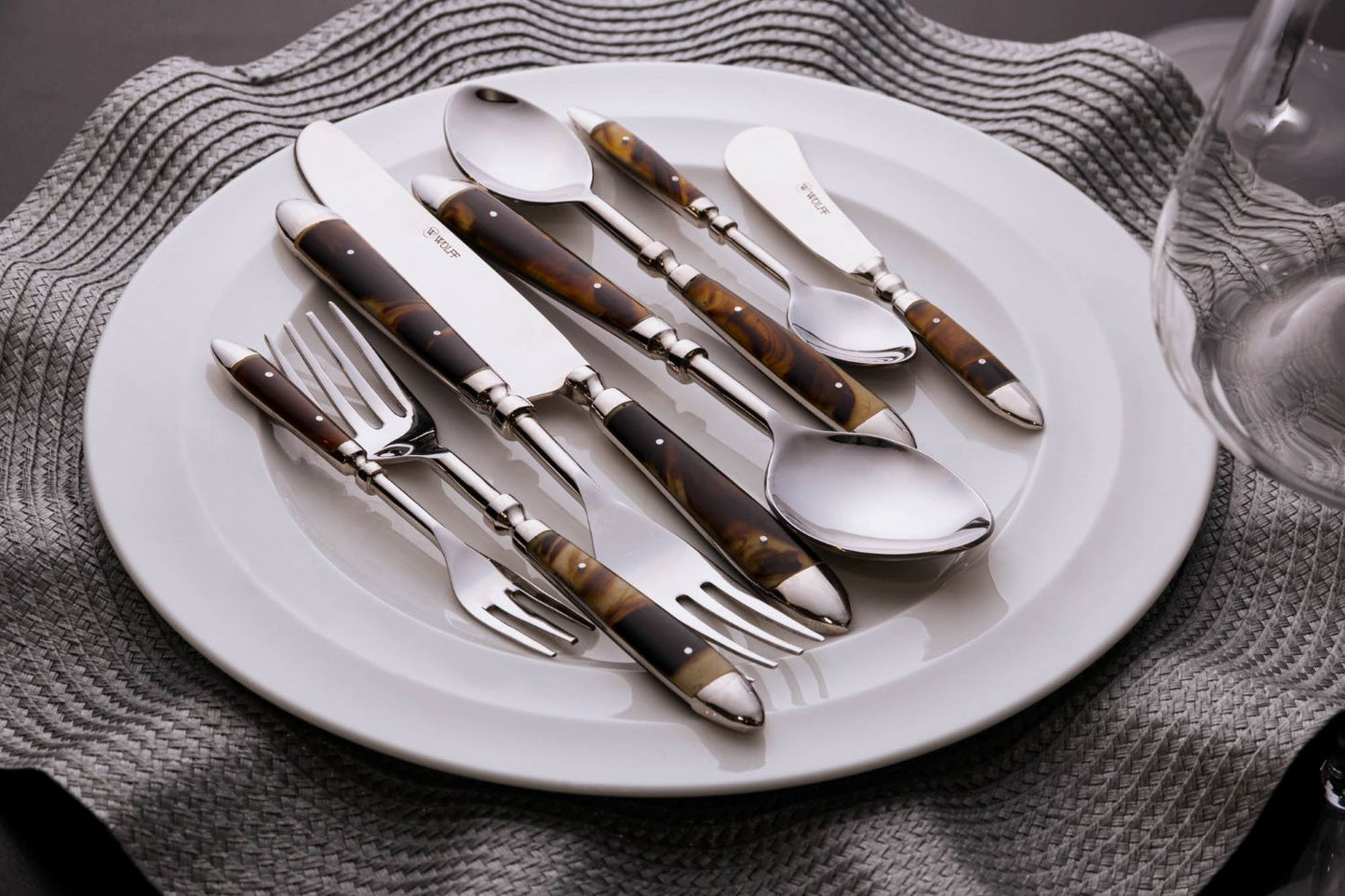 Conjunto 6 Talheres de Aço Inox Com Cabo de Resina Wolff