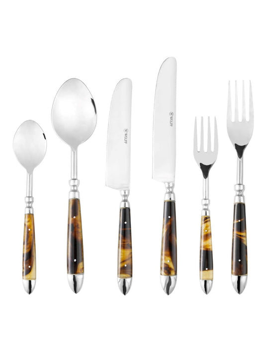 Conjunto 6 Talheres de Aço Inox Com Cabo de Resina Wolff